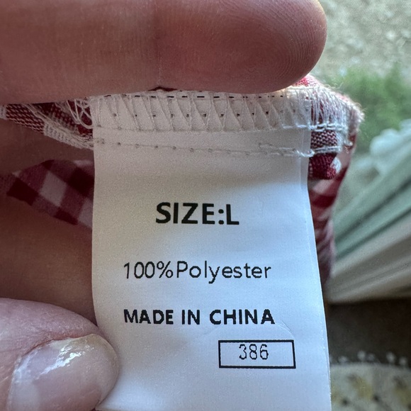 Red Checkered Women's Shorts - Picture 2 of 2